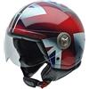 NZI 490004G332 Zeta Graphics Union Jack, Casco da Moto, Dettaglio Bandiera Britannica, Bianco/Blu/Rosso, Taglia XS