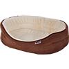 Douceur d'Intérieur Douceur d' Interieur 6 cou279ch T40 Cestino in Pile per Cane Design Colori Poliestere Cioccolato/Beige 40 x 23 x 10 cm