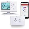 plikc Termostato wifi/wireless ricevente+trasmittente, Alexa e Google, Plikc Ski 2 RFW
