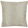 Paoletti Riva Paoletti Mirage Filled Cuscino - Oro Beige - Metallic Stampa Frontale - Knife Edges - Nascosto Zip Di Chiusura - 88% Poliestere 12% Cotone (18 X 18 Pollici) - Ideato Nel Regno Unito, In Poly, A