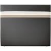 DUÉRMETE ONLINE Testiera Marsiglia Premium | Rivestita in Ecopelle di Alta Gamma, Misure Letto da 105 cm, Legno Pelle Sintetica, Grigio, 115 x 120 cm (Cama 105)