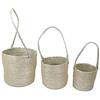 Paris Prix The Home Deco Factory Cestino da Appendere, Argento, Set di 3