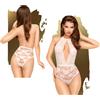 Body intimo donna slip in pizzo bianco trasparente sexy bodysuit mutanda erotico