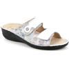 GRUNLAND CIABATTE MOTIVO FLOREALE DONNA ESTATE CE0732 DARA BIANCO