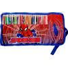 Marvel Rotolo Astuccio Roll Portapastelli Marvel Spiderman da 24 Colori Assortiti