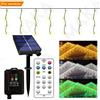 MAKA XMAS luci di natale tenda 300 led solare per interno ed esterno ip44 8m per 0,5m