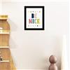 Walplus com-cp020 m be Nice Art Stampa su Tela con Cornice FR030 Nero, Vinile, Multicolore, 40 x 30 x 2 cm