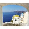 Plage 800405 Self Adhesive Sticker Trompe l' oeil Window Trompe l' oeil Adhesive (polystick) - Santorini (60 x 75 cm), Vinile, Colorful, 75 x 0.1 x 60 cm