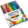 GIOTTO Turbo Color - Astuccio da 36 Pennarelli a Punta Fine, 2.8mm, Colori Intensi