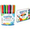Giotto Turbo Maxi - Barattolo Da 48 Pennarelli A Punta Larga, 5 mm, Super Lavabili & Turbo Color - Astuccio da 36 Pennarelli a Punta Fine, 2.8mm, Colori Intensi