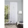 Home Fashion Kombi Band Sciarpa Strisce Verticali, Poliestere, Bianco, 245 x 140 cm