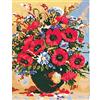 Collection D'Art Duftin 10104 Fiori dei campi Tela Canvas Stampato a ricamare Cotone Multicolore 40 x 50 x 0,1 cm