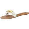 Buffalo 306-5473 Tumbel Leather, Sandali da Donna, Bianco Bianco, 41 EU
