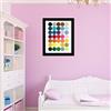 Walplus com-cp034 m DOT Stampa su Tela con Cornice FR030 Nero, Vinile, Multicolore, 40 x 30 x 2 cm