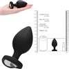 Ouch! Plug anale grande in silicone big dilatatore con pietra butt dildo indossabile