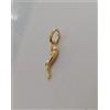 Corno Ciondolo Sfaccettato Double Face Cornetto Portafortuna in Oro 750 18 kt
