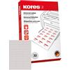 Kores - Confezione di Etichette Adesive Termoadesive Universali, 70 x 25,4 mm, 100 fogli, colore: bianco
