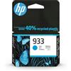 HP 933 Ciano, CN058AE, Cartuccia Originale da 330 Pagine, Compatibile con Stampanti OfficeJet 6100, 6600, 6700, 7110, 7130, 7140, 7510, 7610, 7612