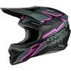 O'NEAL | Casco Motocross | MX Enduro | Standard di sicurezza ECE 22.06, aperture di ventilazione per un raffreddamento ottimale | Casco 3SRS VOLTAGE V.23 | Adulto | Nero Rosa | Taglia M (57/58 cm)