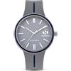 SUPERGA Orologio Unisex Solo Tempo STC108 Cinturino in Silicone Grigio e Blu