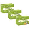 Equilibra Integratori Alimentari Tisane, Tisana Digestiva, 100% Ingredienti Funzionali per la Funzione Digestiva, a Base di Finocchio, Anice e Menta, Materiali 100% Riciclabili, 3 Pezzi da 15 Filtri
