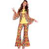 Amscan Costume da donna hippy per adulti, multicolore