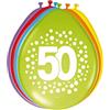 Folat Palloncini a pois Happy Bday 50 anni 30 cm - 8 pezzi