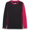 Rock Experience Makani 2.0 LS T-Shirt, 0208 Caviar/2000 Cherries Jubilee, 128 Unisex-Bambino