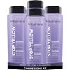 Vitalcare | Stop Yellow 400 ml, Shampoo Antigiallo, Neutralizza le Sfumature di Giallo, Capelli Biondi, Grigi e Decolorati, 4 x 400 ml