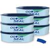 OdourSeal - Set di ricariche e clip compatibili con pattumiera per pannolini e secchio Littycat