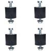 PIEDINI ANTIVIBRANTI PER MENSOLE STAFFE KIT 4PZ CONDIZIONATORE CLIMA 40x40 kg100