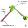 GreenWorks TOSASIEPI TAGLIASIEPI AD ASTA GREENWORKS 40V G40PHA SOLO CORPO MACCHINA