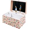 Trousselier - Peter Rabbit. Pierre Lapin - Scatola portagioie musicale ideale come regalo per ragazza, fosforescente, brilla nella notte, musica la vita in rosa, regalo di compleanno nascita battesimo