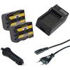 Patona 2x Batteria Patona + caricabatterie casa/auto per Sony DCR-DVD91E,DCR-HC14