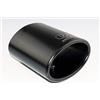 Ulter Sport NX28B - Terminale di scarico ovale 120 x 80 mm, lunghezza inclinata 120 mm, installazione 50-65 mm, acciaio INOX, colore: nero
