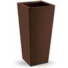 VECA SPA VASO FIORIERA CACHE-POT VECA GENESIS QUADRATO 70CM BRONZO in resina