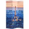 vidaXL Legno di Abete Paravento Pieghevole Parigi di Notte 120x170 cm Separè vidaXL