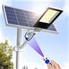 Royal+ Faro 858 Led 1000W con Pannello Solare Telecomando Batteria 12 Ore Lampione IP67
