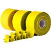 Cura Farma Tape kinesiologico - 5 Rotoli - Cerotto taping Sportivo neuromuscolare elastico nastro kinesio tape - 5 centimetri x 5 metri - Colore GIALLO - tipo Nasara, ares, ALPIDEX,
