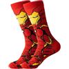 CALZINI SUPEREROI MARVEL A MEZZA GAMBA TAGLIA UNICA UNISEX DEADPOOL IRONMAN