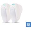 NO BRAND 2 pz Repellente Zanzare Ultrasuoni Spina Europea Luce LED Notturna Topi Insetti