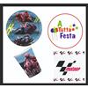 Disney KIT ADDOBBI FESTA COMPLEANNO MOTO GP X8X16X24X32X40 PERSONE PIATTI BICCHIERI