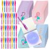 BONNYCO Penna Invisibile e Taccuino, 32 Pezzi Sirena Gadget Compleanno Bambini. Regalini Fine Festa Compleanno Bambina, Regalino Fine Festa. Giocattoli Pignatta, Gadget Bambini Sirena Bomboniere