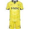 SSC NAPOLI Set Gara Junior Portiere Home, EA7 Prodotto Ufficiale, Maglia e Pantaloncino Replica Calcio Bambini 2024/2025-14 Anni