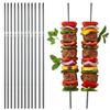Amig - 10 Spiedini Metallo per Barbecue Fireplus | Spiedini in Acciaio Inox | Bastoncini in Metallo Riutilizzabili | Lunghezza: 30 cm