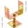 KOTARBAU® Supporto per Pali a U 120-160 mm Staffa Regolabile da Avvitare Staffa Regolabile Staffe a U Fissaggio Pali Legno Staffe per Travi in Legno Base Regolabile Dorata Zincata