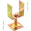 KOTARBAU® Supporto per Pali a U 80-120 mm Staffa Regolabile da Avvitare Staffa Regolabile Staffe a U Fissaggio Pali Legno Staffe per Travi in Legno Base Regolabile Dorata Zincata