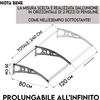 MAKA pensilina policarbonato tettoia trasparente fume modulare estensibile resistente