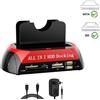 Tutto in 1 Docking Station DUAL hard disk Sata IDE 3,5 2,5 HUB CARD READER DOCK