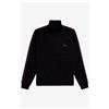 Fred Perry 🔵FRED PERRY TRACKTOP CON FETTUCCIA CONTRASTO S76 - NERO/WHISK J5557 NEW FW24/25